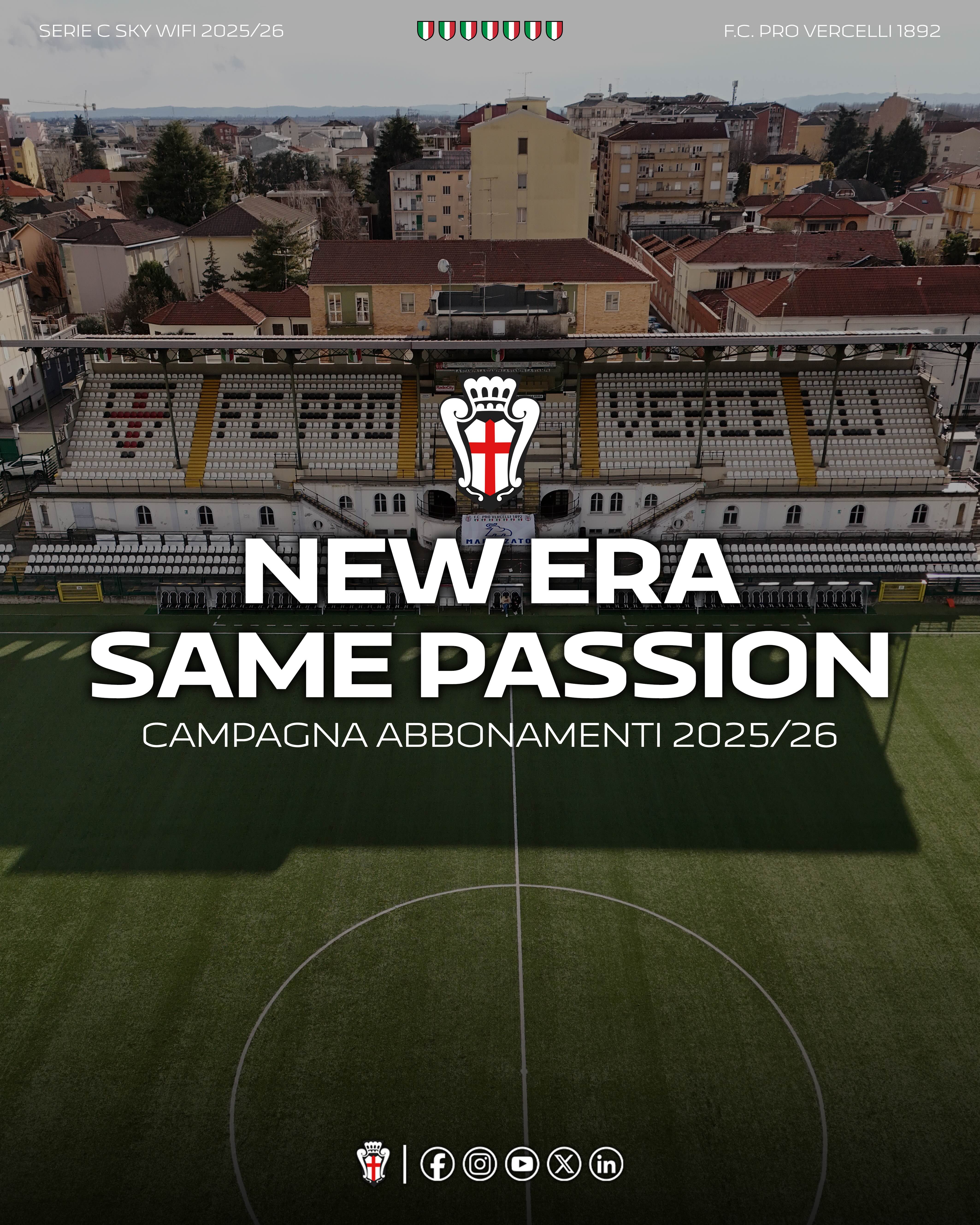 Al via la campagna abbonamenti 2025/26: "New Era. Same Passion."