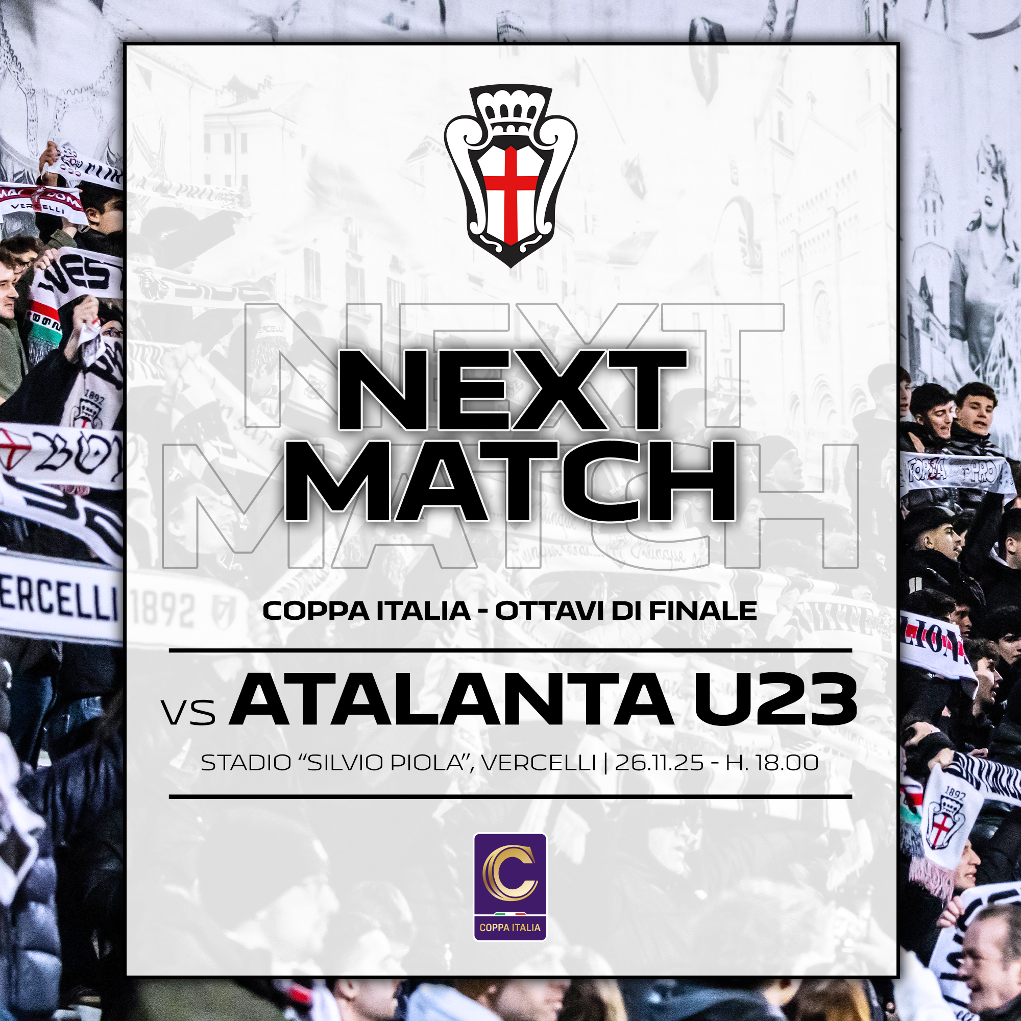BIGLIETTERIA | Pro Vercelli - Atalanta U23 (Coppa Italia)
