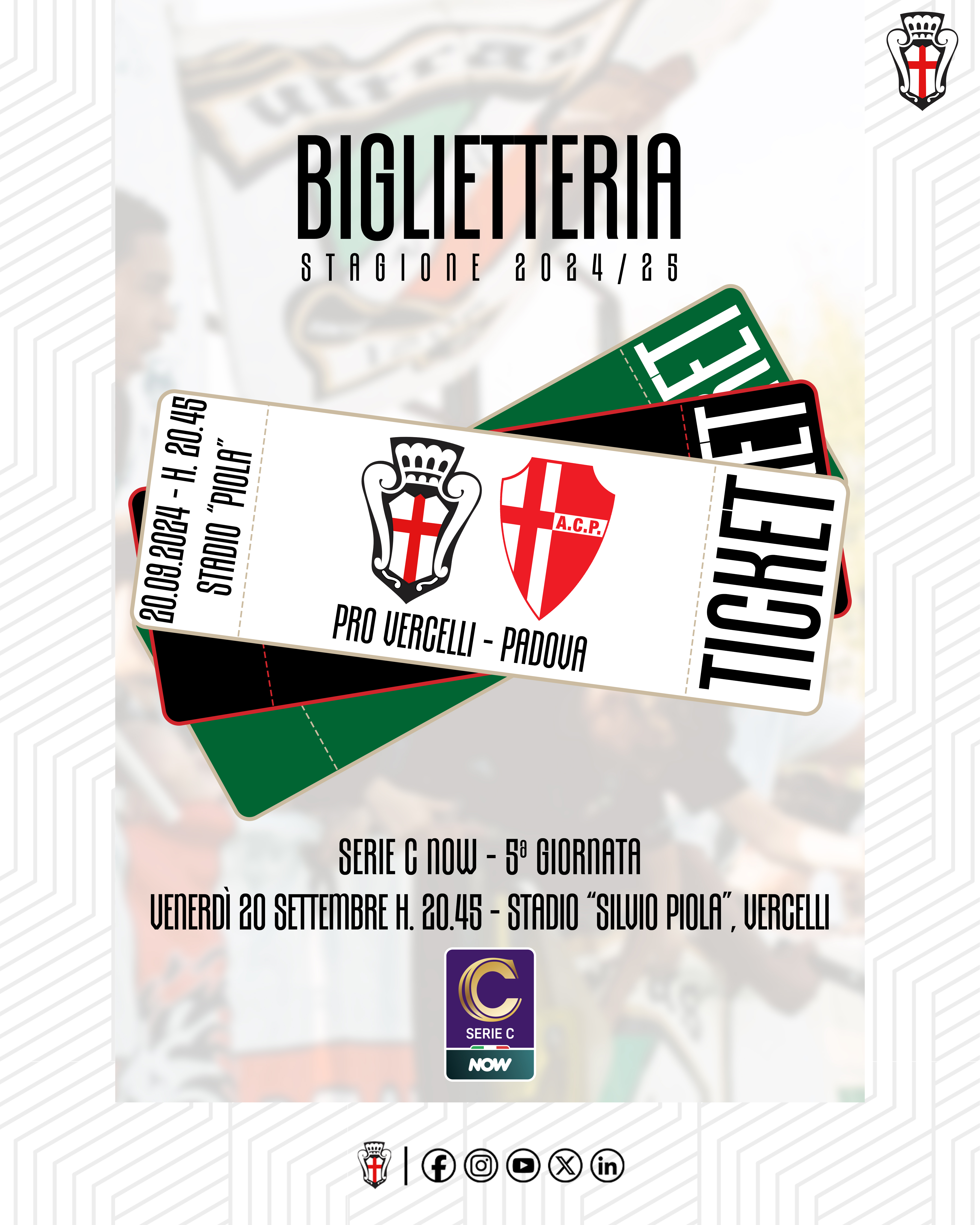 Pro Vercelli - Padova | Biglietteria