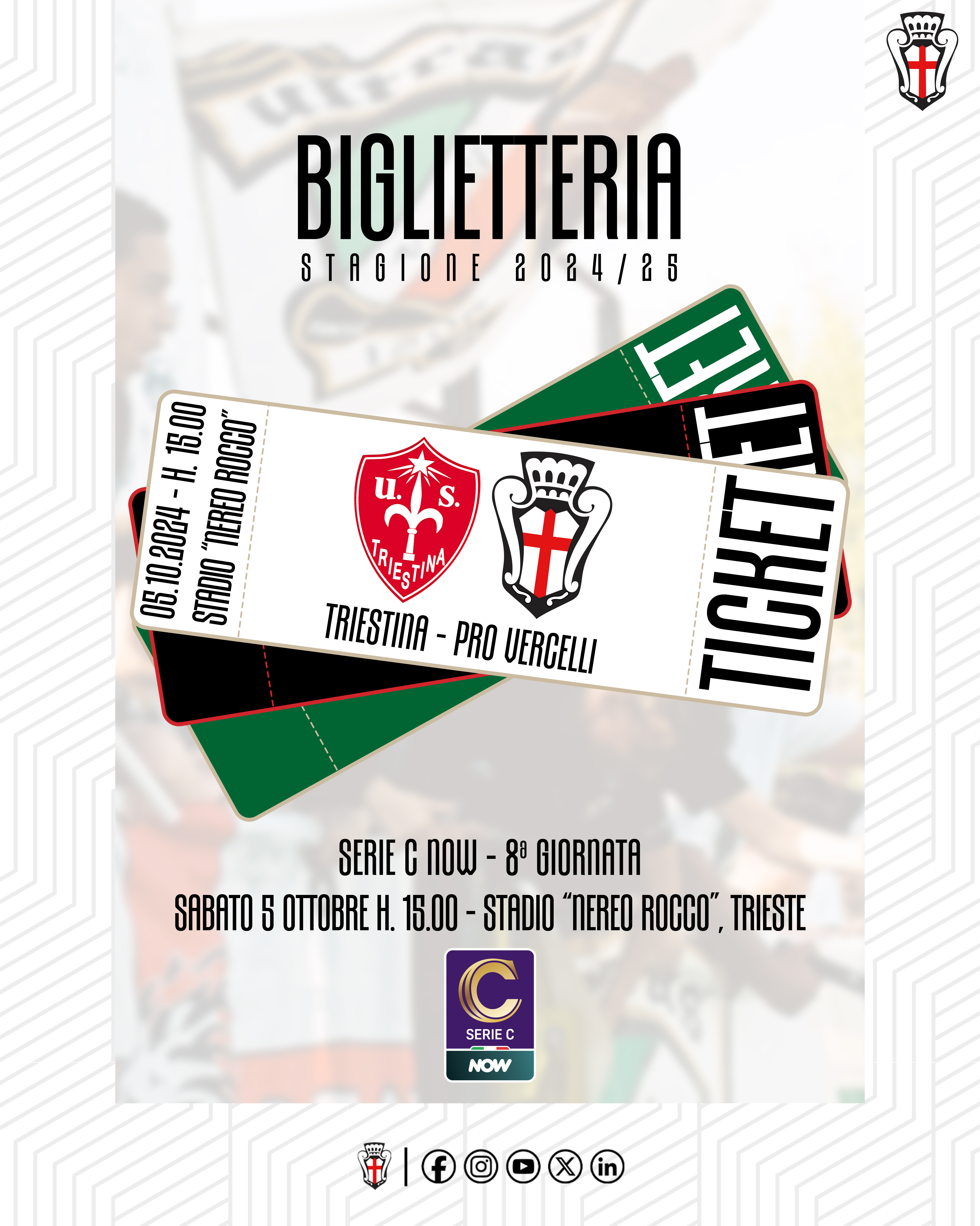 Pro Vercelli - Triestina | Biglietteria