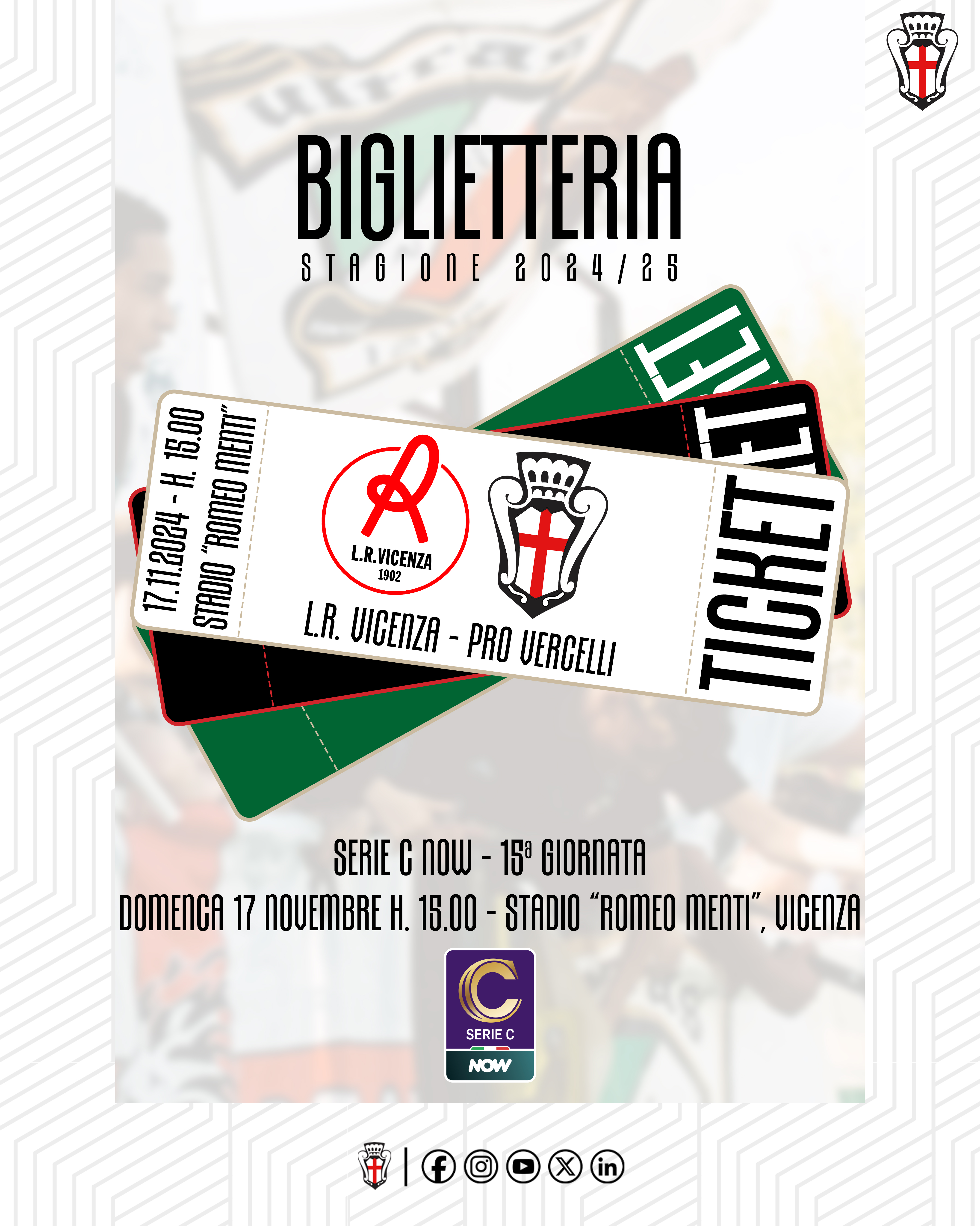 L.R. Vicenza - Pro Vercelli | Biglietteria