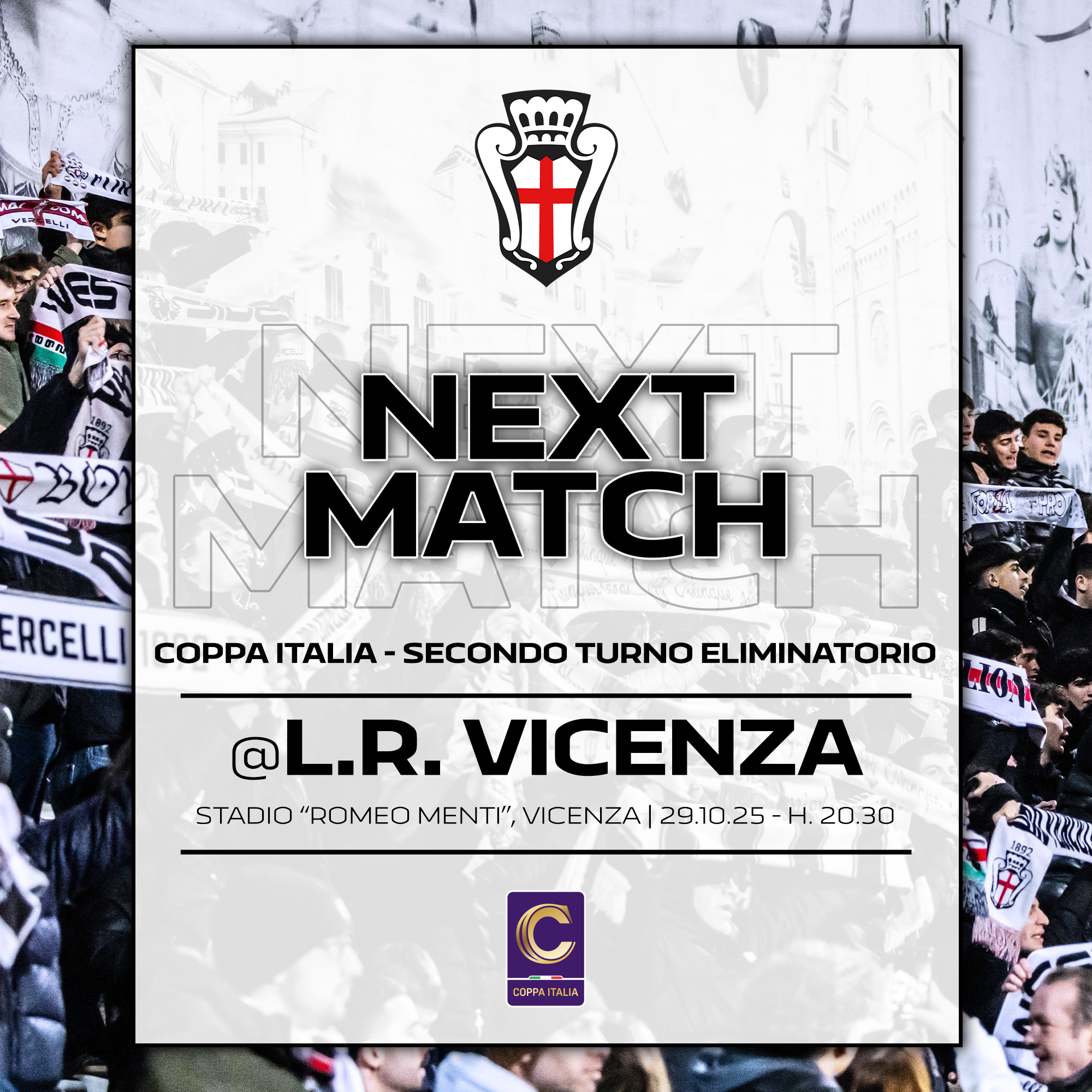 BIGLIETTERIA | L.R. Vicenza - Pro Vercelli (Coppa Italia)