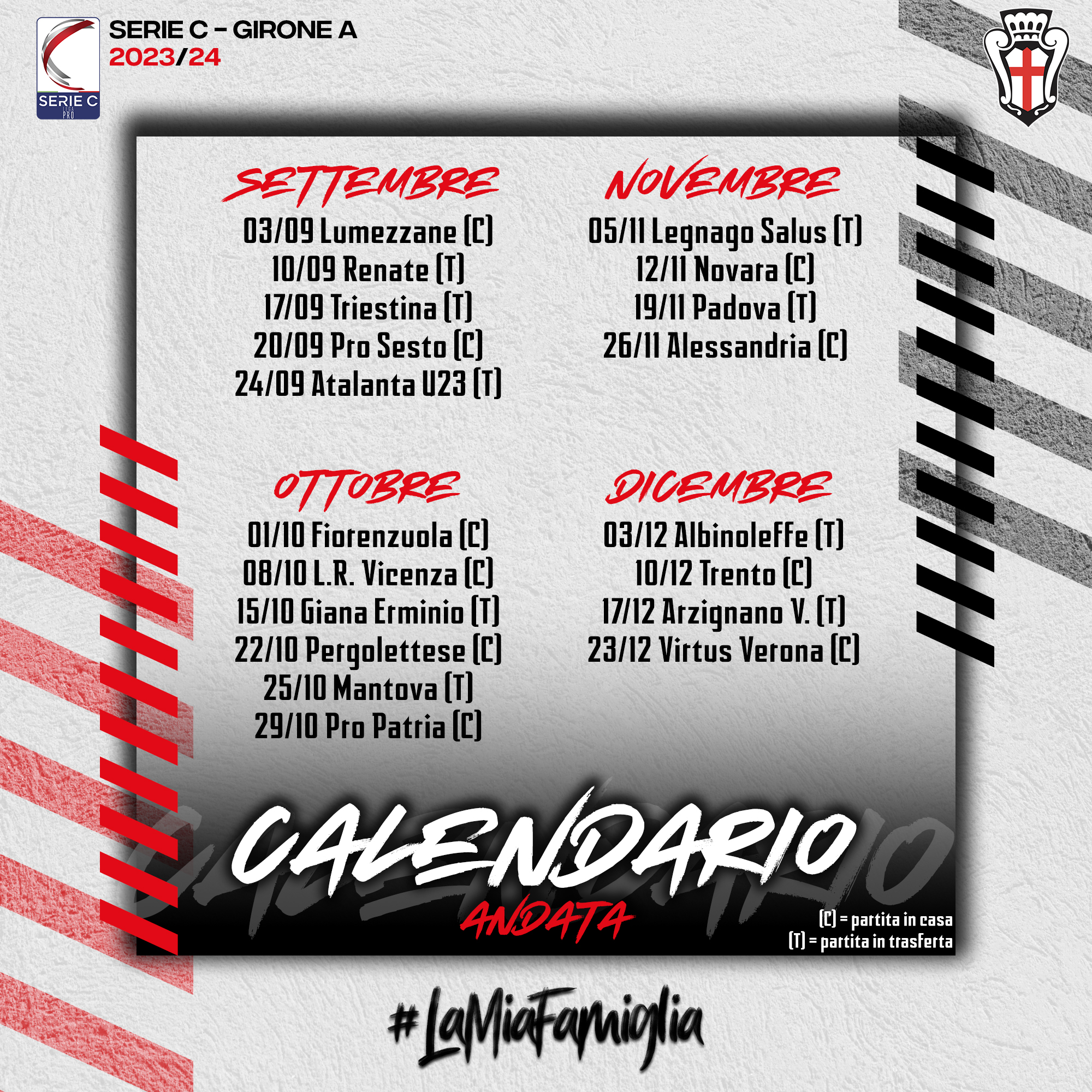 Ufficializzato il calendario della Serie C 2023/24