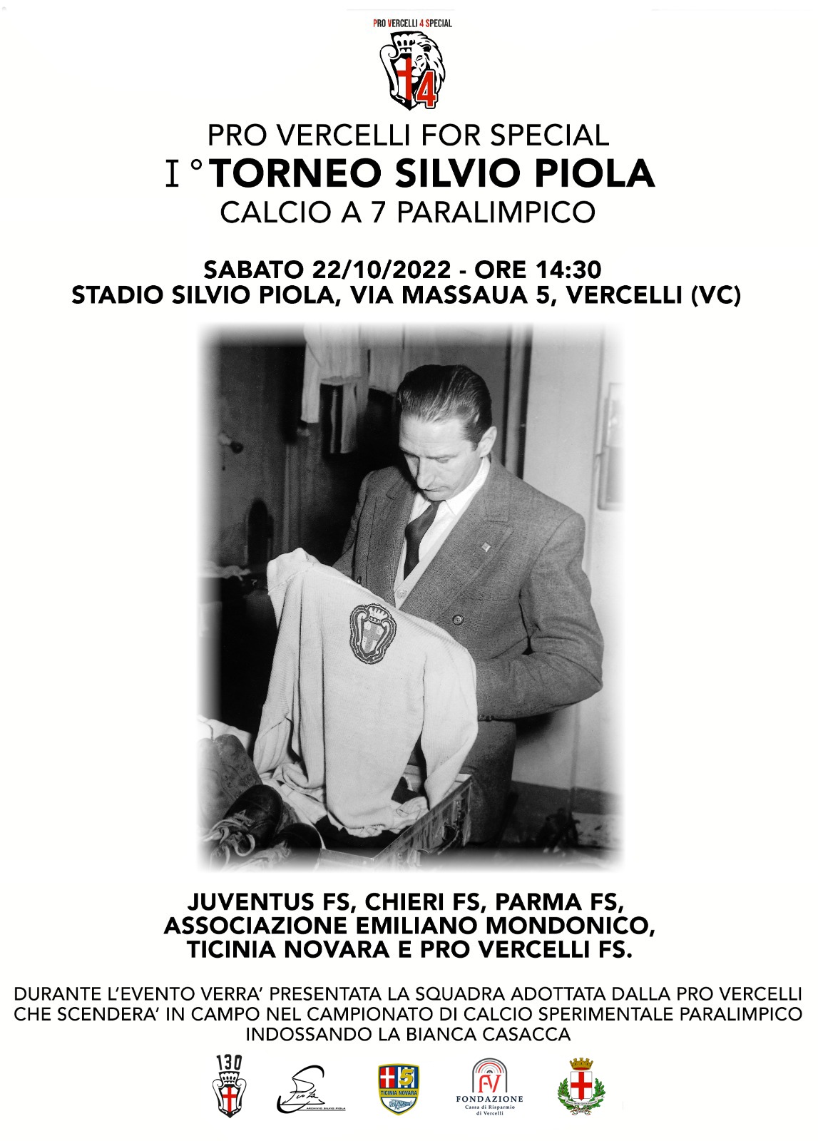 PRO VERCELLI FOR SPECIAL | PRIMO TORNEO SILVIO PIOLA