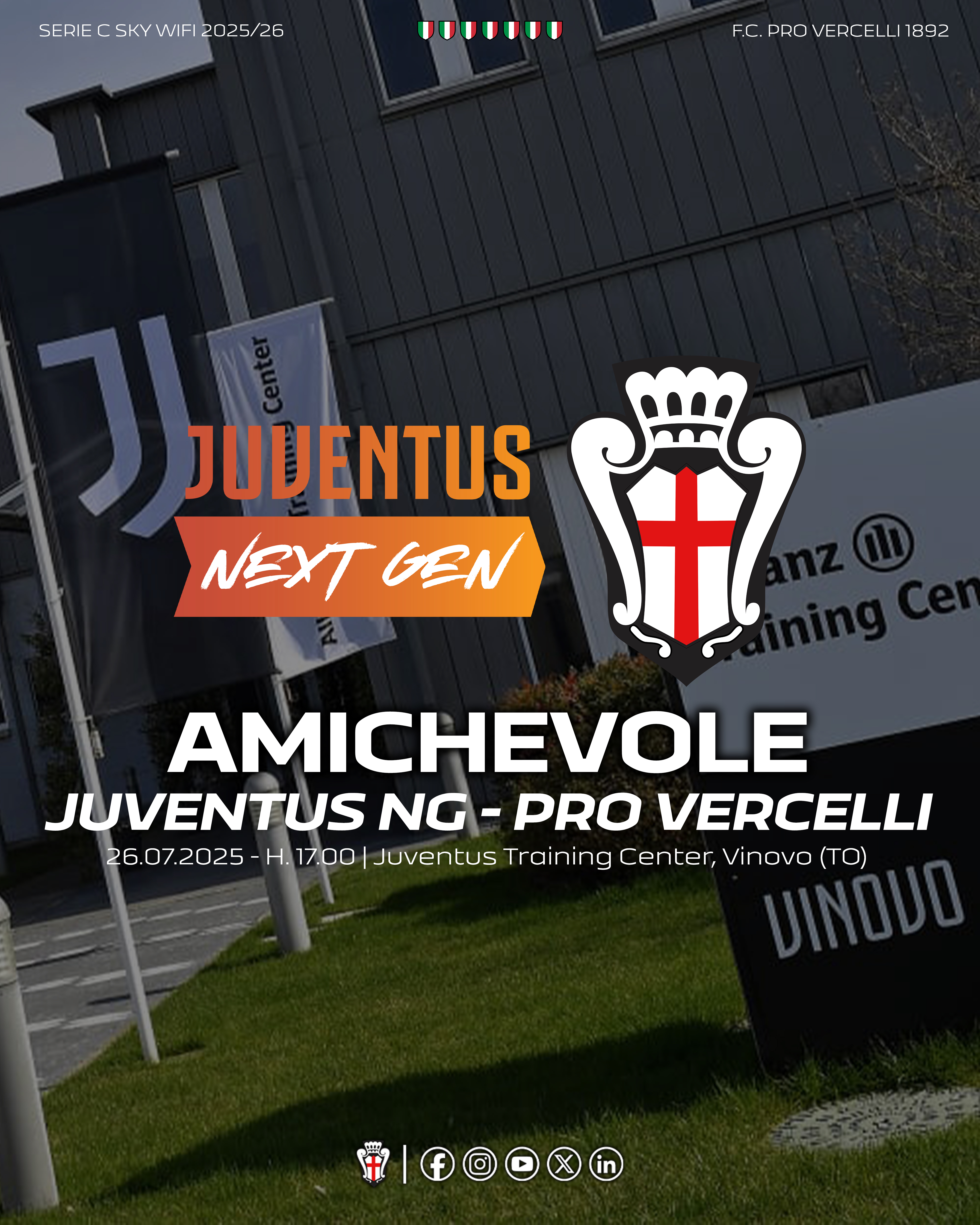 Test di prestigio a Vinovo contro la Juventus Next Gen