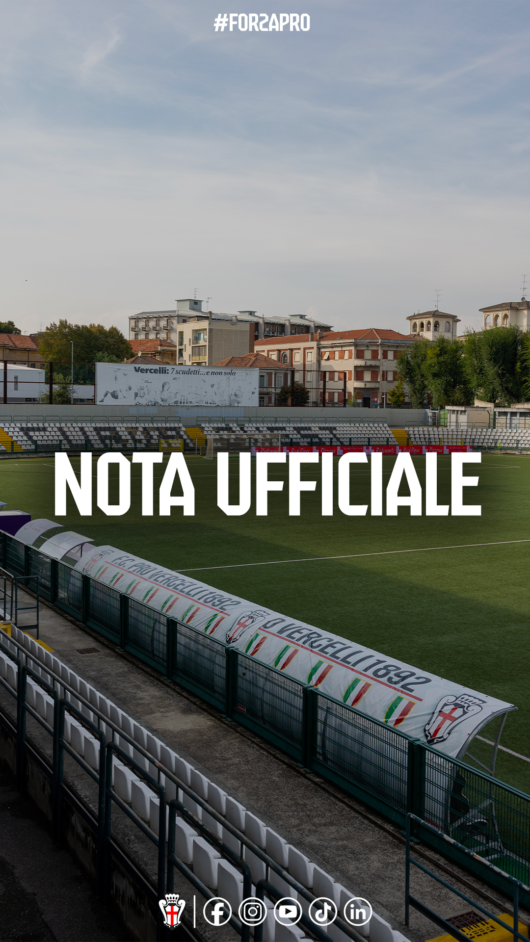 NOTA UFFICIALE | Vendita Biglietti Settore Ospiti Trento - Pro Vercelli